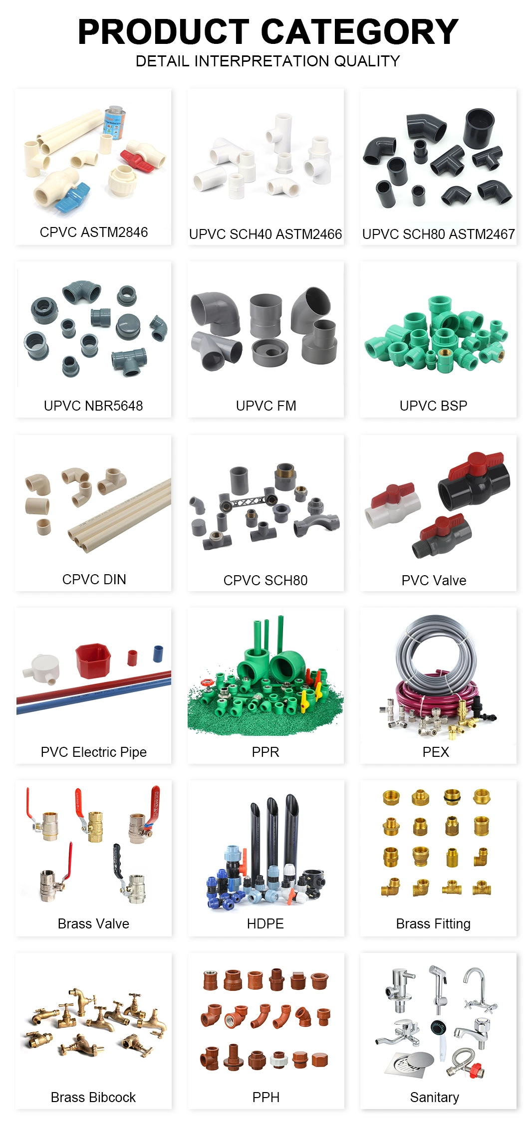 Ifan Wholesale CPVC Sch80 Pipe Fittings PVC Fitting Tee Plastic Pipe Fittings